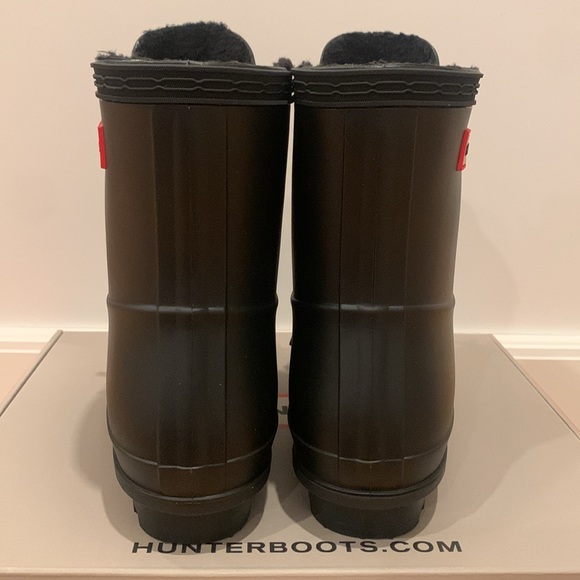 New Hunter Watson Waterproof Lace-up Rain Boots Size 6 in Black - Picture 3 of 10